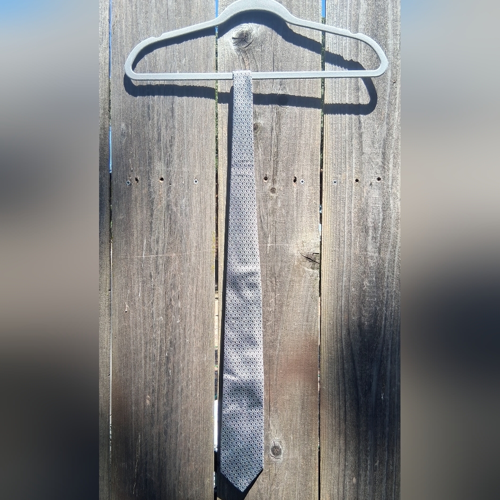 Gucci Gray Patterned Tie - image 1